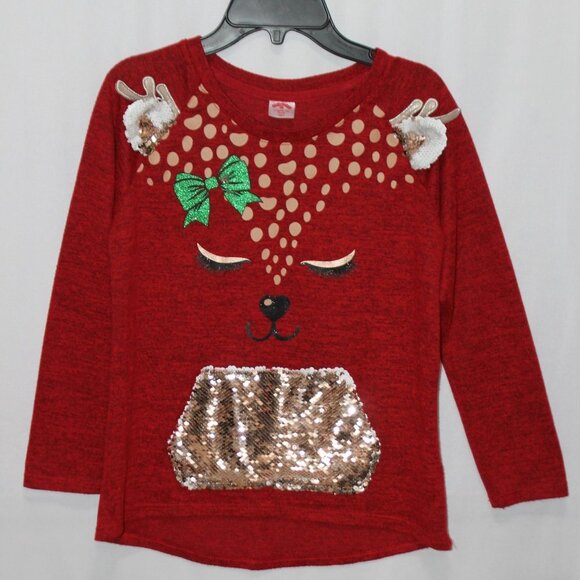 Holiday Time Other - Holiday Time Reindeer Child's Red Top